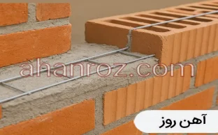 نصب میلگرد بستر در دیوار آجری و سفالی