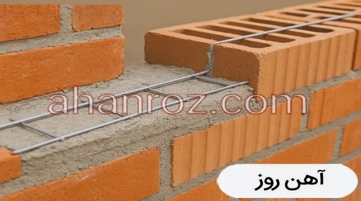 نصب میلگرد بستر در دیوار آجری و سفالی