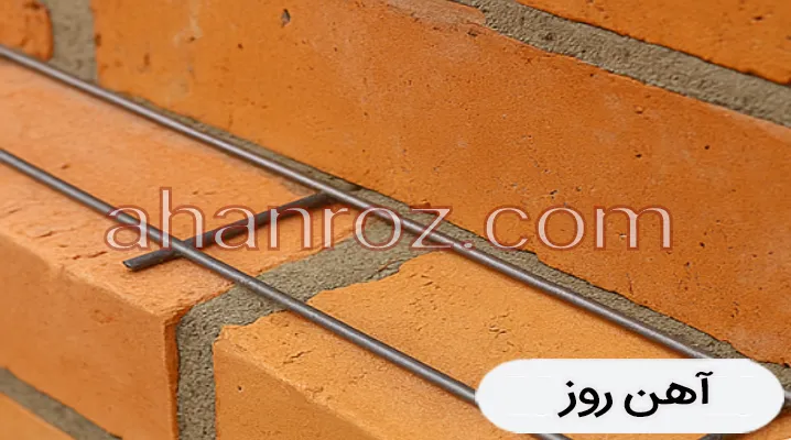 میلگرد بستر در دیوار دوجداره